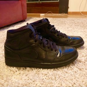 The "Blacked Out" Air Jordan 1 Mid